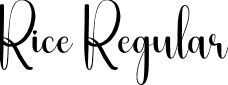 Rice Regular font | Rice.otf