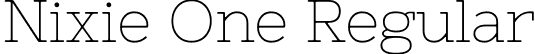 Nixie One Regular font | NixieOne-Regular.ttf