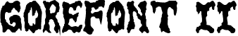 GoreFont II font | Gore Font II.ttf