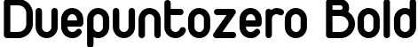 Duepuntozero Bold font | duepuntozero_bold.otf