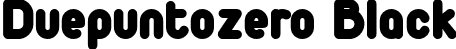 Duepuntozero Black font | duepuntozero_black.otf