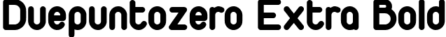 Duepuntozero Extra Bold font | duepuntozero_extrabold.otf