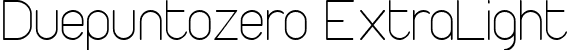 Duepuntozero ExtraLight font | duepuntozero_extralight.otf