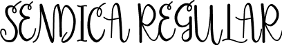 SENDICA REGULAR font | Sendica.ttf