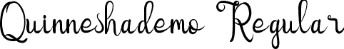 Quinneshademo Regular font | QuinneshademoRegular.ttf