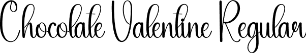 Chocolate Valentine Regular font | Chocolate-Valentine.otf