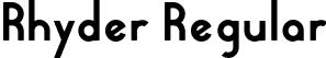 Rhyder Regular font | Rhyder.otf