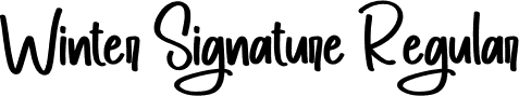 Winter Signature Regular font | Winter-Signature.otf