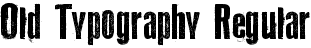 Old Typography Regular font | Old Typography.ttf