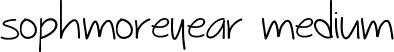 SophmoreYear Medium font | SophmoreYear.ttf