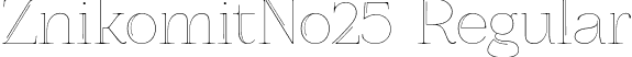 ZnikomitNo25 Regular font | ZnikomitNo25.otf