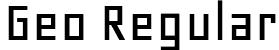 Geo Regular font | Geo-Regular.ttf