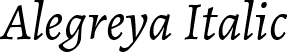 Alegreya Italic font | Alegreya-Italic.ttf