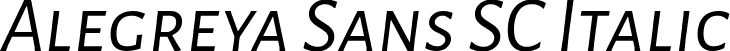 Alegreya Sans SC Italic font | AlegreyaSansSC-Italic.ttf