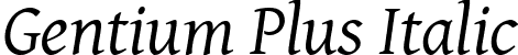 Gentium Plus Italic font | GentiumPlus-I.ttf