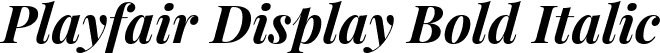 Playfair Display Bold Italic font | PlayfairDisplay-BoldItalic.ttf