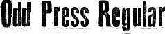 Odd Press Regular font | Odd Press.ttf