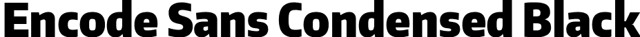 Encode Sans Condensed Black font | EncodeSansCondensed-900-Black.ttf
