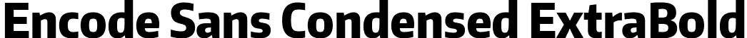 Encode Sans Condensed ExtraBold font | EncodeSansCondensed-800-ExtraBold.ttf