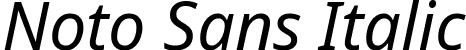 Noto Sans Italic font | NotoSans-Italic.ttf