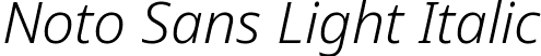 Noto Sans Light Italic font | NotoSans-LightItalic.ttf
