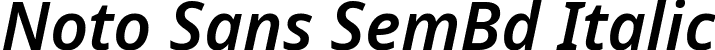 Noto Sans SemBd Italic font | NotoSans-SemiBoldItalic.ttf