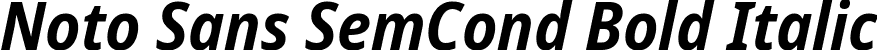Noto Sans SemCond Bold Italic font | NotoSans-SemiCondensedBoldItalic.ttf