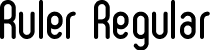 Ruler Regular font | Ruler.ttf