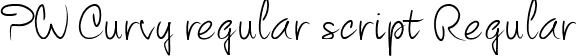 PW Curvy regular script Regular font | PW Curvy regular script.ttf