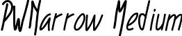 PWNarrow Medium font | PWNarrow.ttf