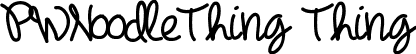 PWNoodleThing Thing font | PWNoodleThing.ttf