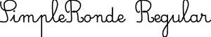 SimpleRonde Regular font | SimpleRonde-Regular.ttf