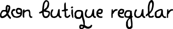 Don Butique Regular font | don butique.ttf