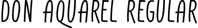 Don Aquarel Regular font | Don Aquarel.ttf