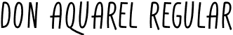 Don Aquarel Regular font | Don Aquarel.otf