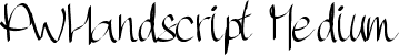 PWHandscript Medium font | PWHandscript.ttf