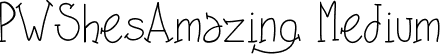 PWShesAmazing Medium font | PWShesAmazing.ttf