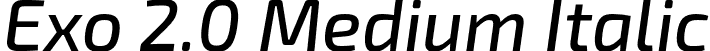 Exo 2.0 Medium Italic font | Exo2.0-MediumItalic.otf