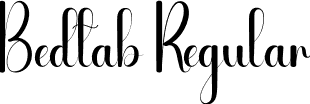 Bedtab Regular font | Bedtab.otf