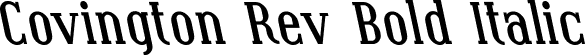 Covington Rev Bold Italic font | Coving16.ttf