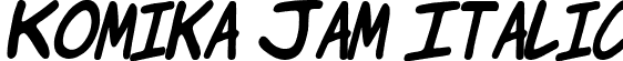 Komika Jam Italic font | KOMIKJI_.ttf