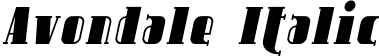 Avondale Italic font | Avond_02.ttf