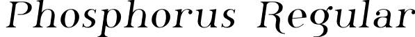 Phosphorus Regular font | Phosphor.ttf