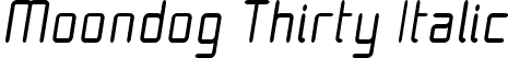 Moondog Thirty Italic font | MOON30I_.ttf