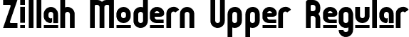 Zillah Modern Upper Regular font | ZILLMU__.ttf