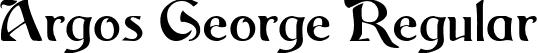 Argos George Regular font | ArgosGeorge.ttf