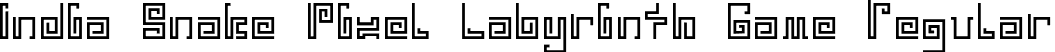 India Snake Pixel Labyrinth Game Regular font | india snake pixel labyrinth game.otf