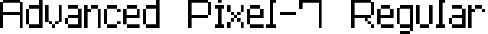 Advanced Pixel-7 Regular font | advanced_pixel-7.ttf