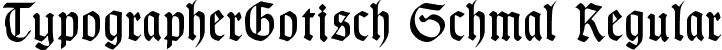 TypographerGotisch Schmal Regular font | TypographerGotischSchmal.ttf