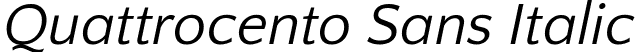 Quattrocento Sans Italic font | QuattrocentoSans-Italic.ttf